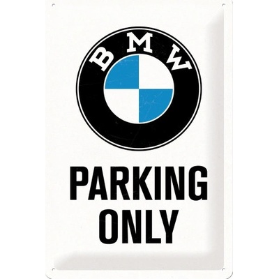 NOSTALGIC ART cedule BMW Parking Only Medium white