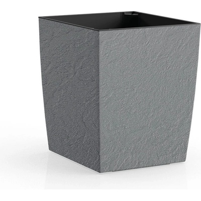 Plastkon Květináč Eliot Stone šedý 23,9 x 23,9 x 28,9 cm