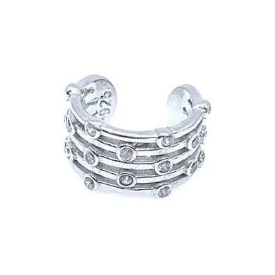 Jan Kos jewellery stříbrná záušnice se zirkony 12123624
