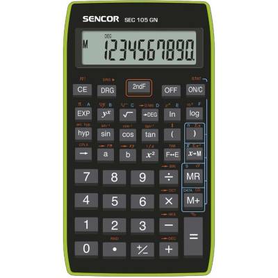 Sencor Научен калкулатор sencor sec-105 56 функции 10 цифри зелен 45011708 (45011708)