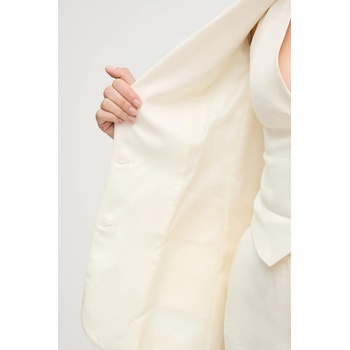 Gaudi Сако с лен Gaudi в бежово с едно копче с изчистен дизайн 511FD35005 (511FD35005)