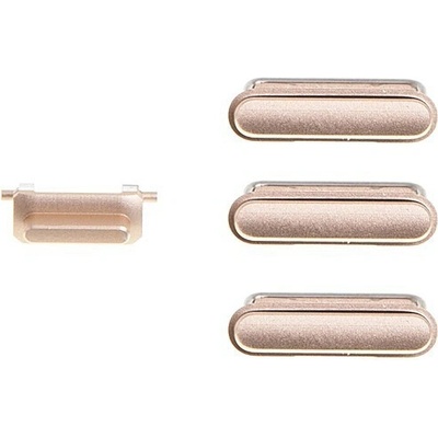 AppleMix Sada tlačidiel / bočné tlačidlá pre Apple iPhone 11 Pro / 11 Pro Max - Zlatá - Kvalita A+