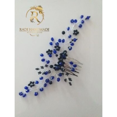 Radi handmade Гребенче за коса в турско синьо (556)
