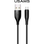USAMS Кабел Usams U18, от USB-A(м) към micro USB(м), 1м. , 5V/2A, черен (SJ268USB01)