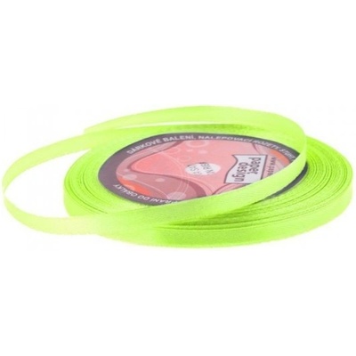 Paper Design Stuha saténová 6mm/32m - zářící zelená - 601078 – Zboží Dáma