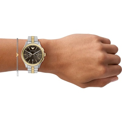 Emporio Armani Комплект часовник и гривна мъжки Dario (AR80084SET)
