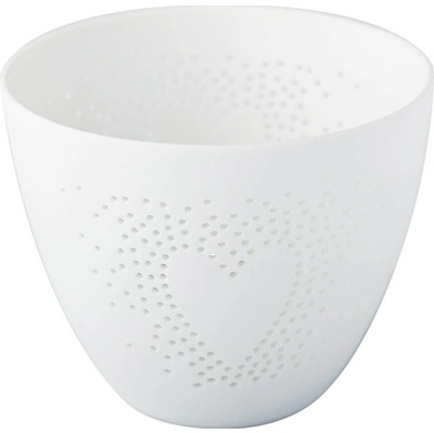 räder Porcelánový svícen Heart Small, bílá barva, porcelán