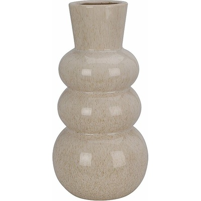 Váza 3 bubliny 25 cm šedobiela
