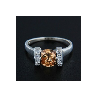 KA R163Y strieborný prsteň s kameňom