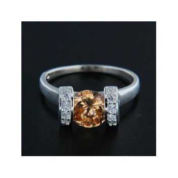 KA R163Y strieborný prsteň s kameňom