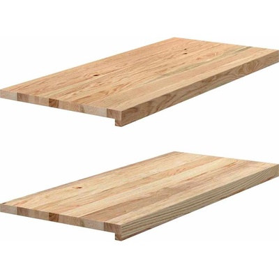 vidaXL Okenní parapety 2 ks neošetřené 90x40x2cm masivní dubové dřevo Přírodní