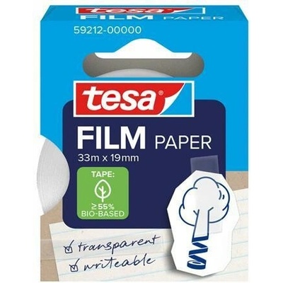 TESA Lepiaca páska, popisovateľná, papier, 19 mm x 33 m, priehľadná