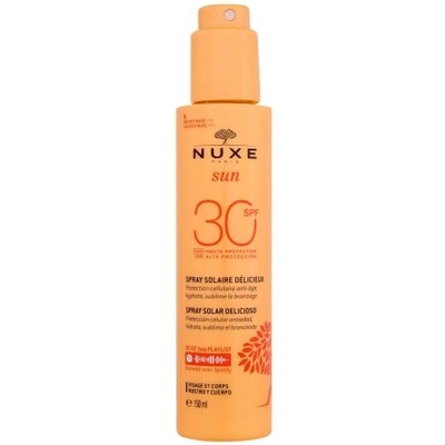 NUXE Sun Delicious Spray SPF30 слънцезащитен лосион със спрей за лице и тяло 150 ml