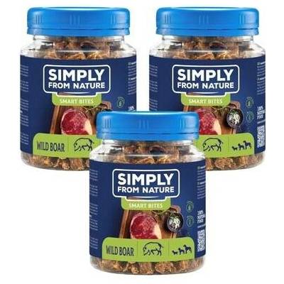 SIMPLY FROM NATURE Smart Bites Tréninkové pamlsky z divočáka 3 x 130 g