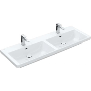 Villeroy & Boch Subway 3.0 Double 130x47,5 cm CeramicPlus matt stone white (4A71D5RW)