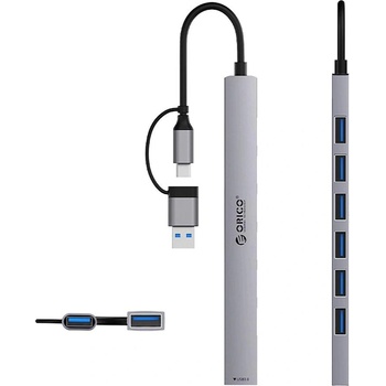 ORICO Докинг станция Orico YSA2-U3 USB-A/USB-C Hub 1x USB-A 3.0 + 6x USB-A 2.0 - (YSA2-U3_VZ)