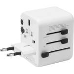 Tactical Адаптер Tactical PTP 12W, Преходници за цял свят, USB-A и USB-C изходи, Бял (637AV)