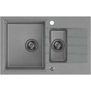 Quadron Вградена мивка Quadron Pop Peter 156, сива, композитна, 78x50 см (HCQP57850SZK) Мивка за вграждане