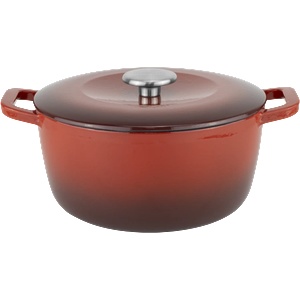 HORECANO HORECANO-Чугунена касерола дълбока 4.5L Ø24.8xh12cm ЧЕРВЕНА (HC-47175) (0147175)