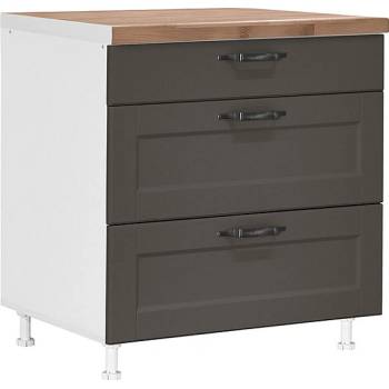 Matis Кухненски шкаф долен с три чекмеджета contempo d80 3f сив