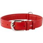 COLLAR Плосък кожен нашийник червен 46 - 60см, 35мм
