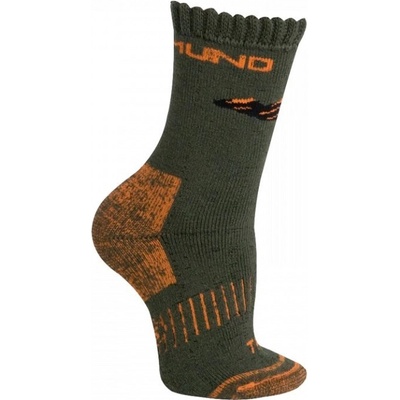 MUND HIMALAYA KIDS trekingové ponožky khaki/oranžové