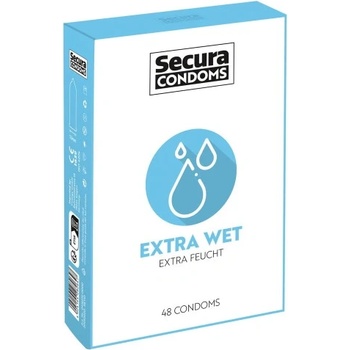 Secura 48 бр. Презервативи с екстра лубрикант Secura Extra Wet