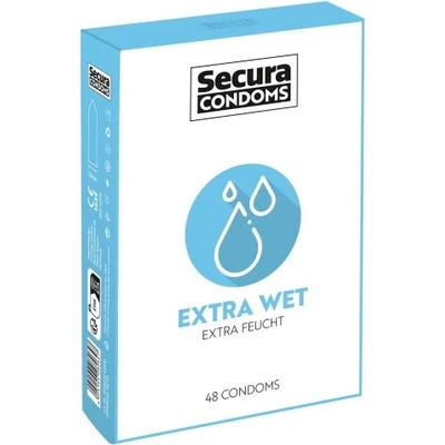 Secura 48 бр. Презервативи с екстра лубрикант Secura Extra Wet