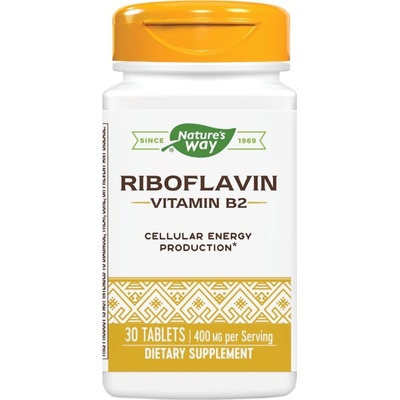 Nature's Way Riboflavin Vitamin В2, 400 mg, 30 таблетки, Nature's Way