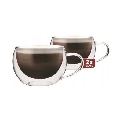 Maxxo Sklenice na cappuccino Cappuccino průhledné 2 kusy 300 ml