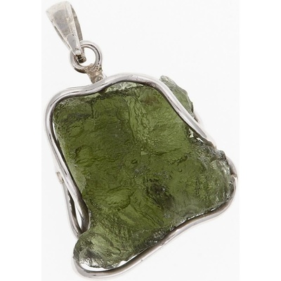 My Moldavite Stříbrný přívěsek s přírodním vltavínem 113