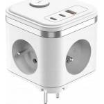 Viking Viking adapter Y33, 3x 230 V, 1x USB-A, 2x USB-C, ON/OFF, bar