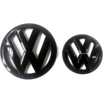 VW Passat B6 2007-2011 přední a zadní znak, logo (15,5cm a 11,3cm) - černá lesklá – Zboží Mobilmania