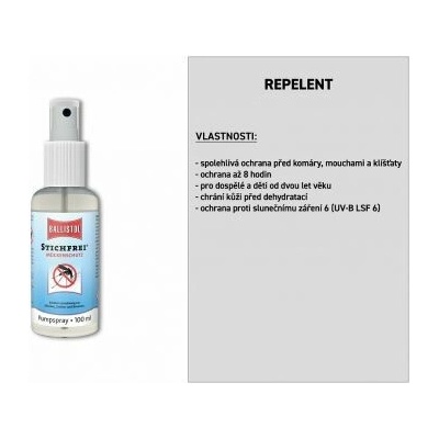 Ballistol Repelent proti komárům a klíšťatům 100 ml
