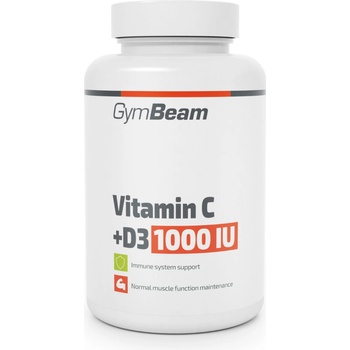 GymBeam Витамин C + D3 1000 IU 90 капс
