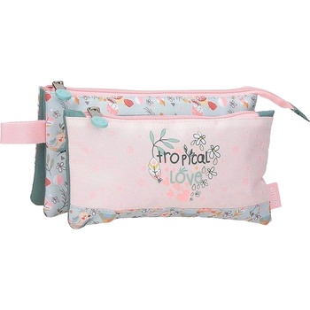 ENSO Правоъгълен несесер Enso Tropical Love - 3 ципа