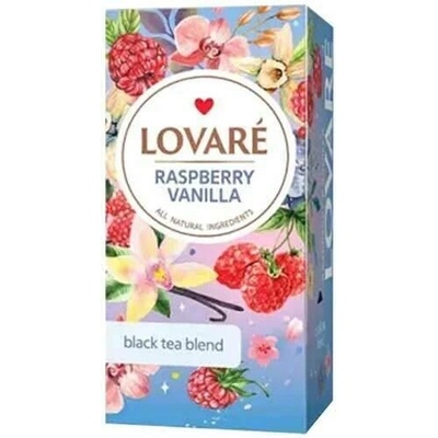 Lovaré Raspberry Vanilla černý čaj 24 ks