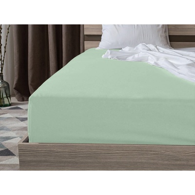 Textilomanie jersey prostěradlo Exclusive mátově zelené 140x200