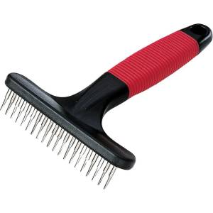 Ferplast Dog and cat rake - Гребен с въртящи се зъби за кучета и котки, премахва възли и мъртва козина, 15, 5 x 11 x h 3, 3 см
