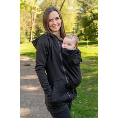 Jsem máma nosicí mikina s kapucí černá – Zboží Dáma