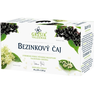 Grešík Bezinkový čaj bylinný porcovaný 20 x 2 g