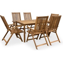 Nábytek Texim LUCY stůl + Viet polohovací židle akáciový set 1+6