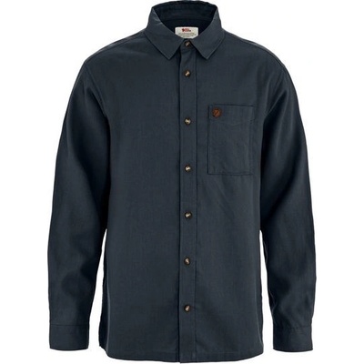 Fjallraven Övik Relaxed Hemp košile dlouhý rukáv dark navy