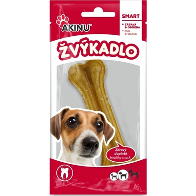 Akinu Kost z buvolí kůže přírodní žvýkací 12 cm 1 ks