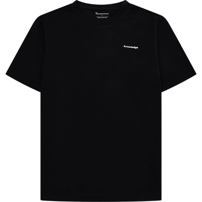 KnowledgeCotton Apparel Мъжка тениска Knowledgecotton apparel Regenerative Organic Cotton Back Print T-Shirt II T-shirt - Black Jet - размер M (216-8559-0112)