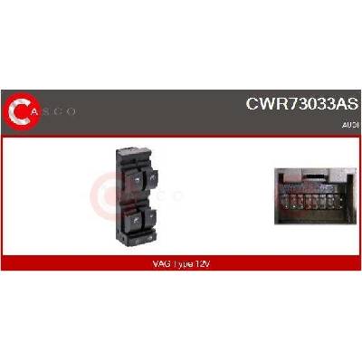 Spínač, zvedací zařízení oken CASCO CWR73033AS