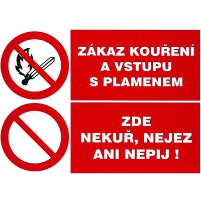 Tabulka bezpečnostní - Zákaz kouření a vstupu s plamenem 12672 A4