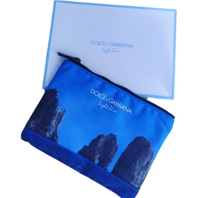 Dolce&Gabbana светло синьо тоалетни принадлежности GWP текстилна торбичка синьо