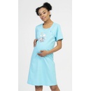 Dámska nočná košeľa materská Sloníča tyrkysová