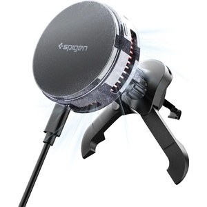 Spigen ESSENTIAL EV25MFAQ Qi2.2 PELTIER MAGNETIC MAGSAFE VENT CAR MOUNT WIRELESS CHARGER BLACK (8800283316438)